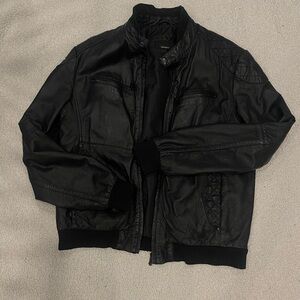Men's Black Leather Jacket